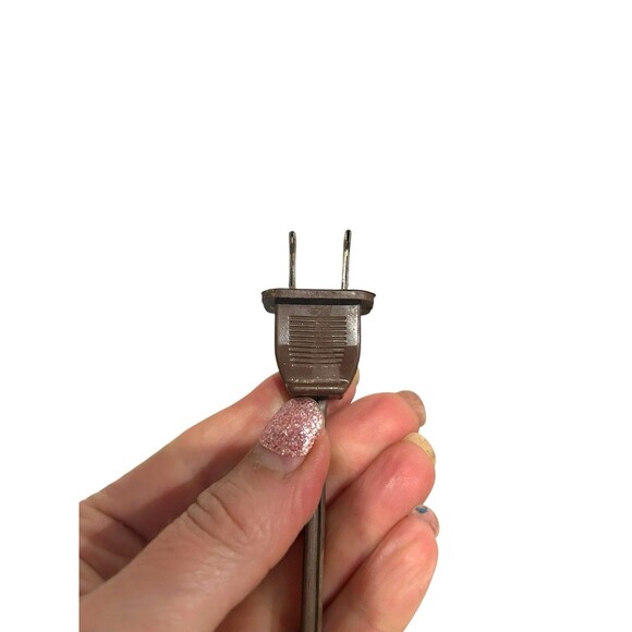 Vtg Blue Ceramic Handpainted Red Floral Decorative Table Accent Lamp Lighting - Picture 7 of 9